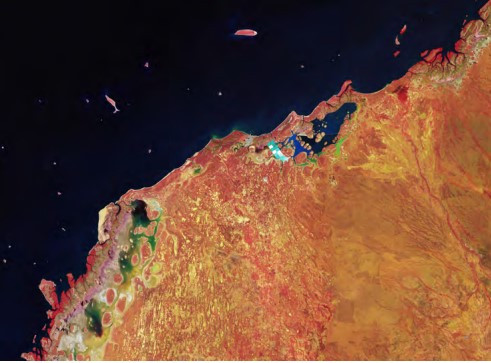 The northern coast of the Pilbara region in Western Australia, captured by the European Union’s Copernicus Sentinel satellites and processed by the European Space Agency. (ESA, CC BY-SA 3.0 IGO). Thank you to Dr Mike Peters, Dr Michael Hope (Geoscience Australia) and Andrew Howard (NCI) for their input into this case study.