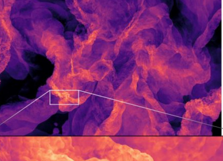 Visualisation of turbulence at astronomical scale.