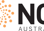 NCI Australia logo with orange swirl on the left side of the words in bold black capital letters.