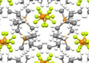 A grouping of multiple small ball and stick representations of molecules from Professor Forsyth's research.