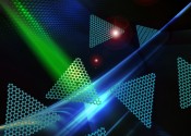Artist’s impression of quantum emission from 2D hexagonal boron-nitride, from the journal Nature Nanotechnology